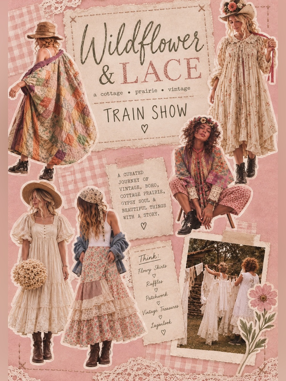 Wildflower & Lace Train Show Flyer